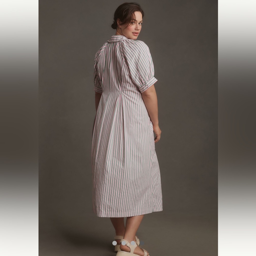 Anthropologie/ English Factory Plus Midi Stripe Shirt Dress Size 2X - Picture 5 of 15